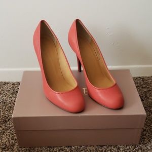 J. Crew Brick Red Mona Leather Pumps
